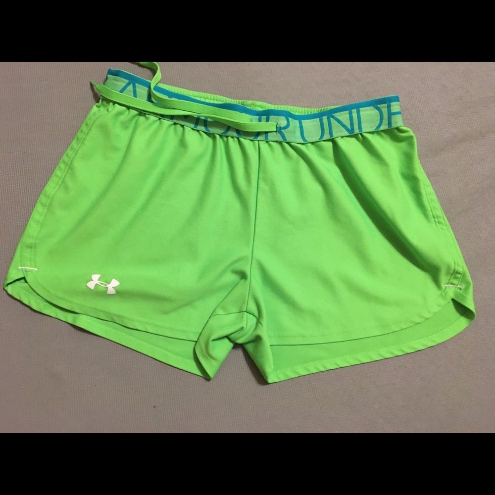 Under Armour lime green shorts